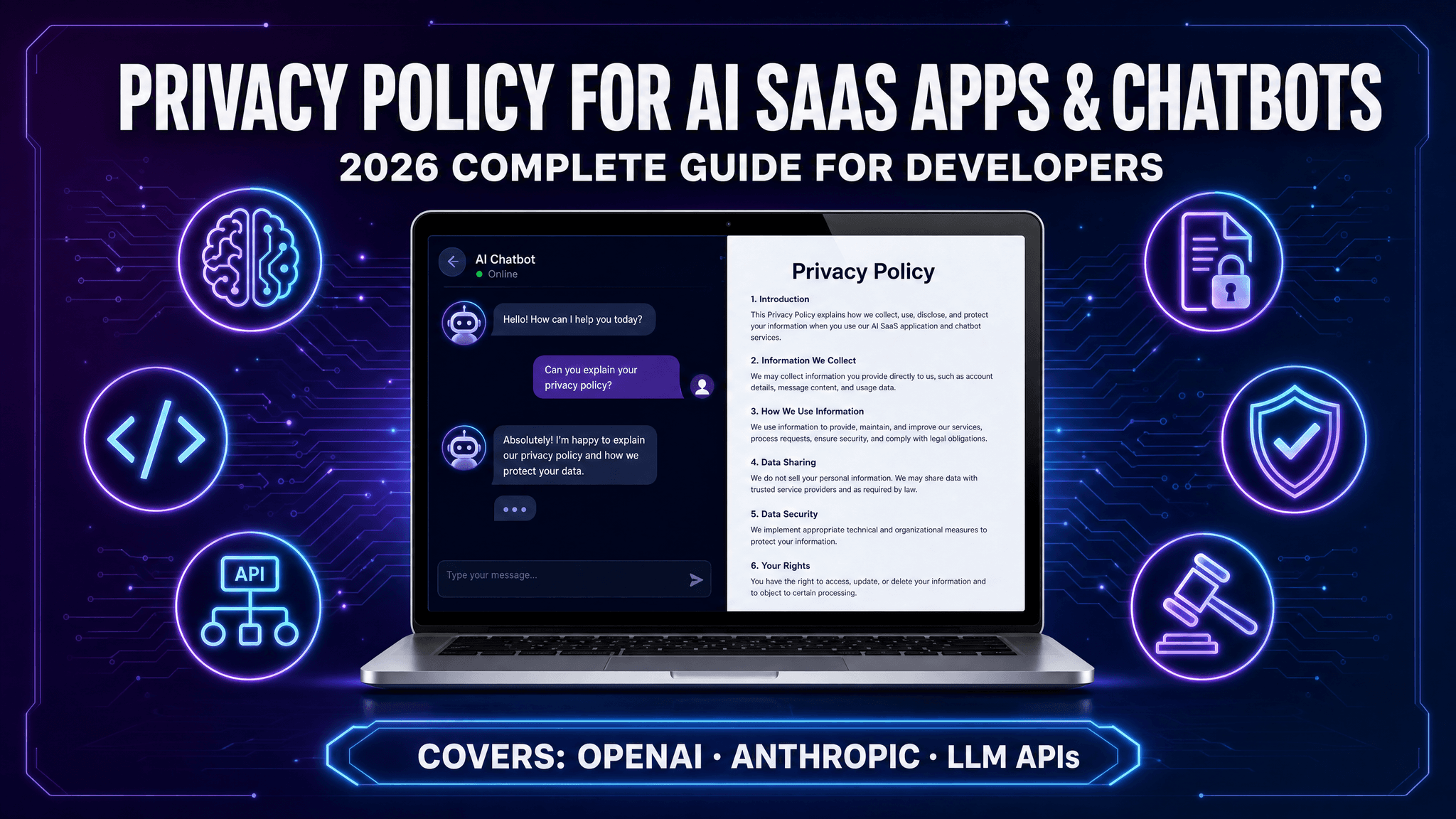 How to Write a Privacy Policy for Your AI SaaS App or Chatbot (2026 Guide)