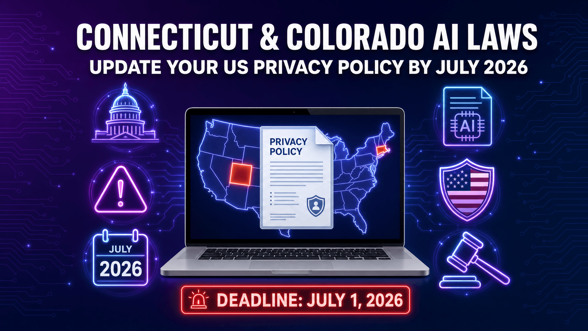 Connecticut & Colorado AI Laws: Why Your US Privacy Policy Needs an Update by July 2026
